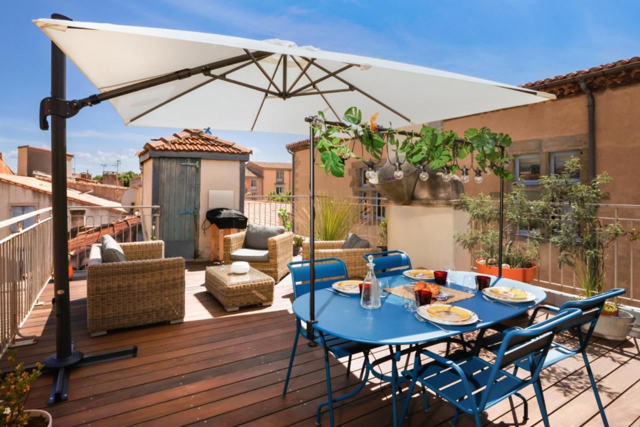 Appartamento La Terrasse Tapaja Vue Conciergeriedamecarcas Carcassonne Esterno foto
